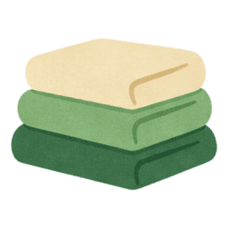 An illustration of towels representing help around the home
